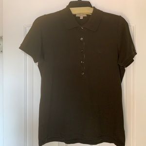 Burberry logo  short sleeve polo military green